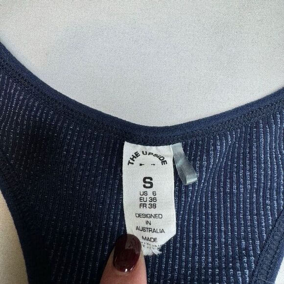 The Upside Circular Knit Raf Dress in Blue Women’s Size Small - Picture 6 of 8